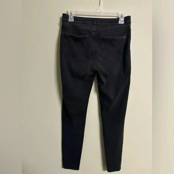 SPANX Jean-ish Ankle Leggings Size Medium Slimming Jeggings Black Pull On - Picture 2 of 8